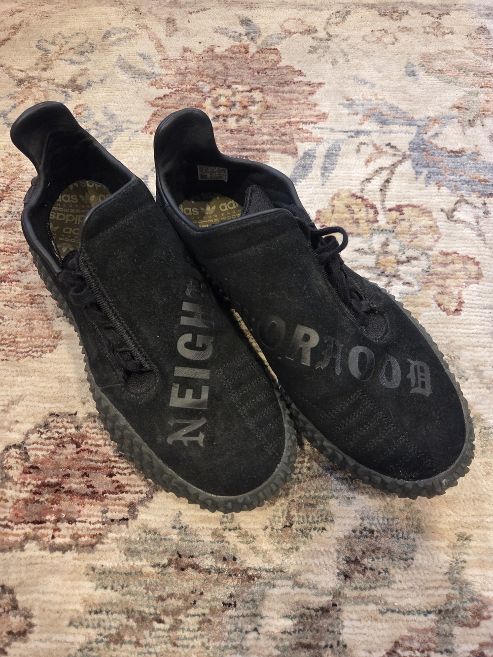 Adidas KAMANDA 01 NBHD Neighbourhood Black Suede Sneakers Men's 12